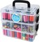 3-Tier Stackable Storage Containers with Lids – 18 Adjustable Compartments for Beads, Jewelry, Kids' Toys, Makeup, and More